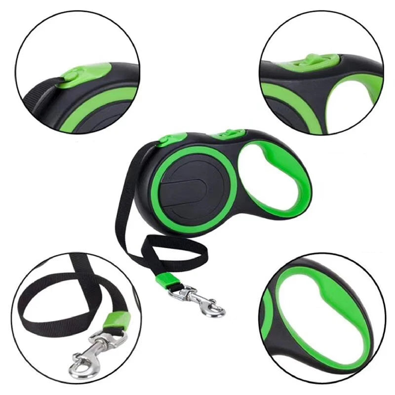 3/5/8M Durable Nylon Retractable Dog Leash Leads Automatic Extending Leash For Small Medium Large Dogs Puppy Walking Leash Rope