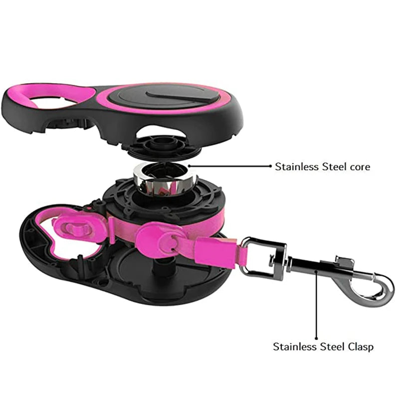 3/5/8M Durable Nylon Retractable Dog Leash Leads Automatic Extending Leash For Small Medium Large Dogs Puppy Walking Leash Rope