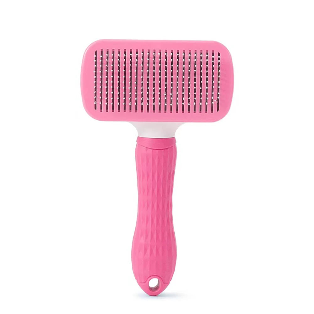 Pet Grooming Massage Brush Hair Cleaning Brush One Click Cleaning Removes Tangles Loose Hair For Short Or Long Hair Cats And Dog