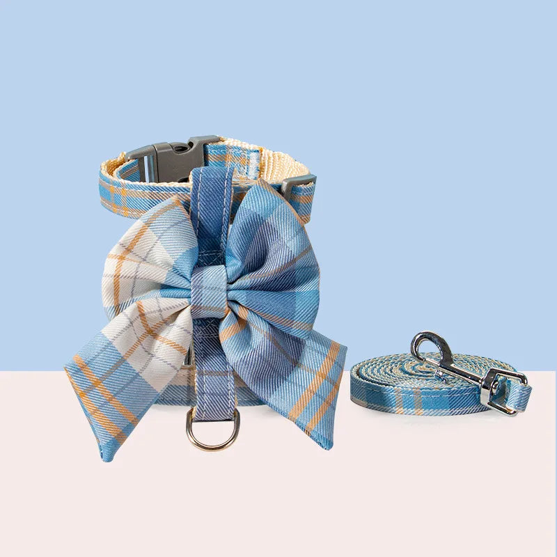 Cat Dog Collar Cute Pet Harness with Breast Strap Traction Rope Cat Clothes Harness Vest Princess Puppy Kitten Accessories