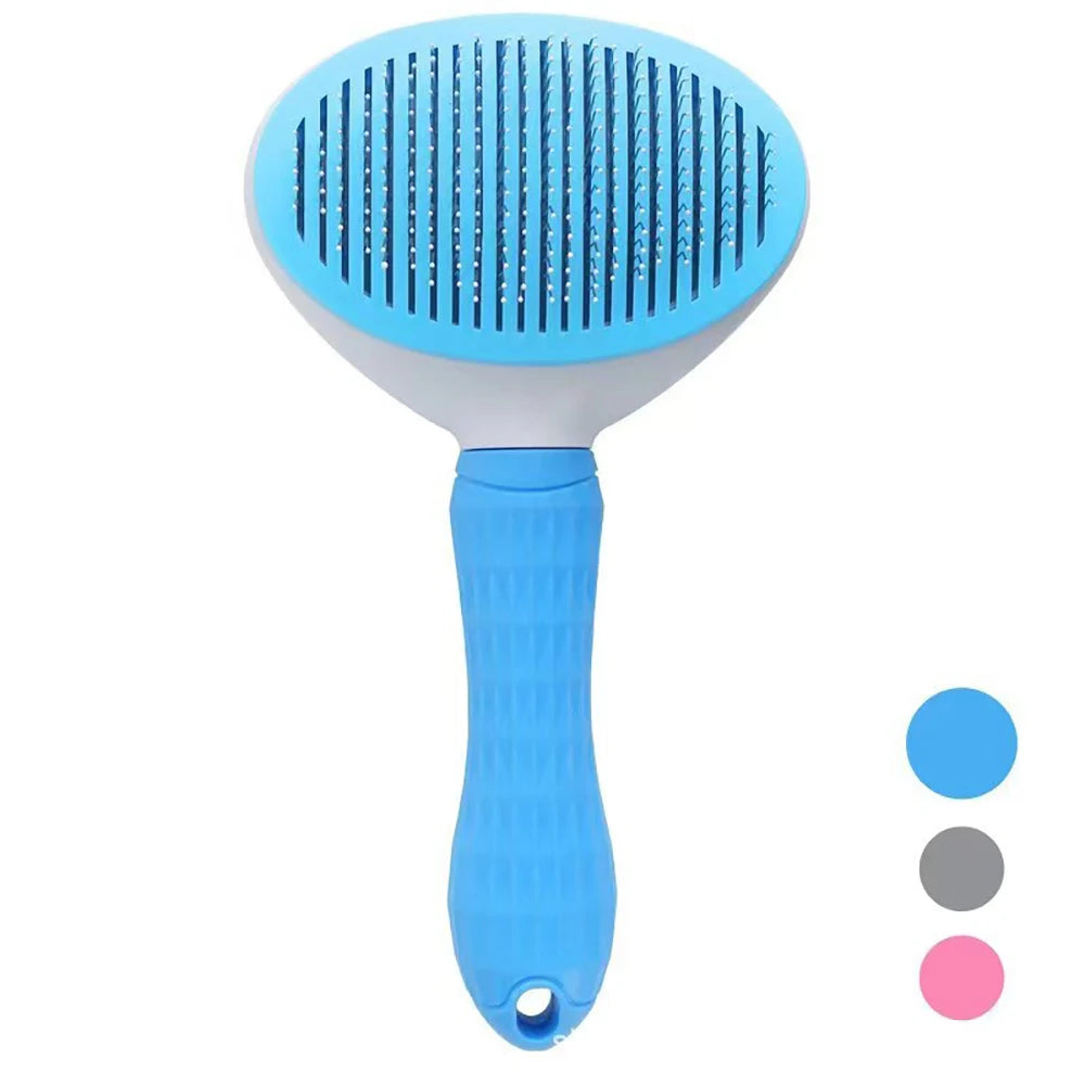 Pet Grooming Massage Brush Hair Cleaning Brush One Click Cleaning Removes Tangles Loose Hair For Short Or Long Hair Cats And Dog