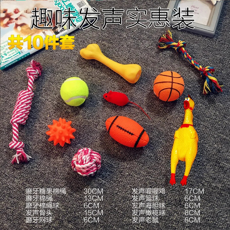Plush Dog Toy Vocal Training Set Puppy Playtime Accessories Teddy Golden Retriever Supplies 2024 New