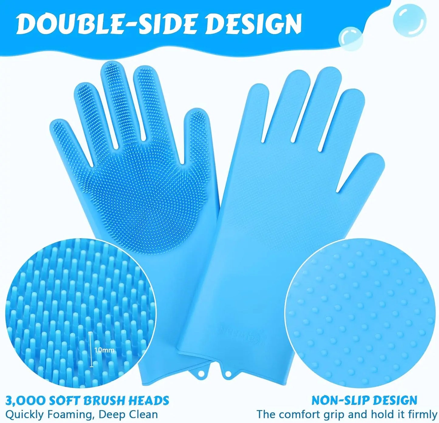 Pet Grooming Cleaning Gloves Dog Cat Bathing Glove Shampoo Gel Scrubber Magic Cleanner Sponge Soft Silicon Hair Removal Glove