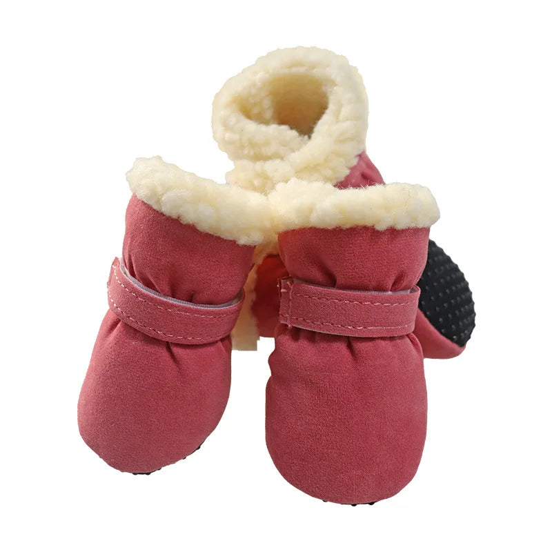 4pcs Waterproof Winter Pet Dog Shoes Anti-slip Rain Snow Boots Footwear Thick Warm For Small Cats Dogs Puppy Dog Socks Booties