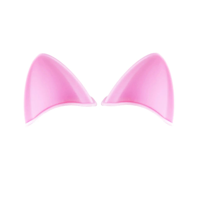 2pcs Universal Helmet Cat Ears Decoration Moto Electric Car Driving Styling Cute Cat Ears Stickers Decor Helmet Accessories