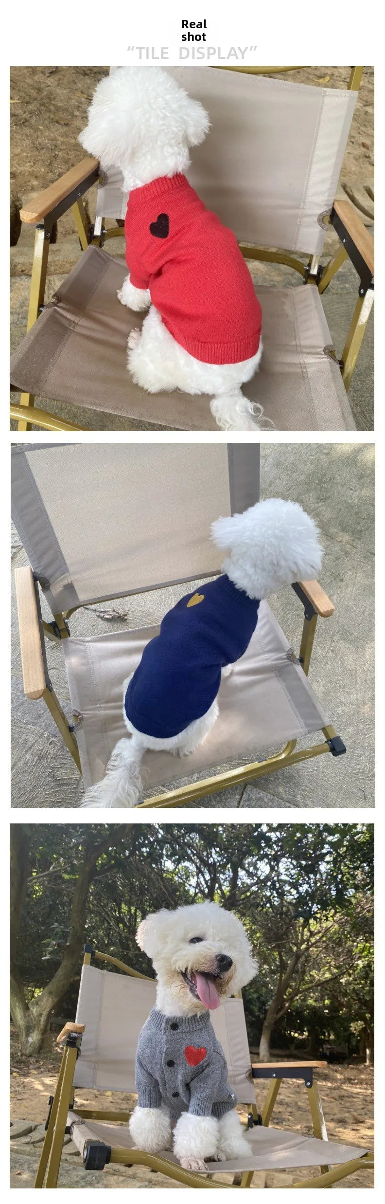 1PC Pet Clothing Spring and Autumn Dog warm Hoodie Love Sweater Suitable for Small and Medium sized Dogs cat pet