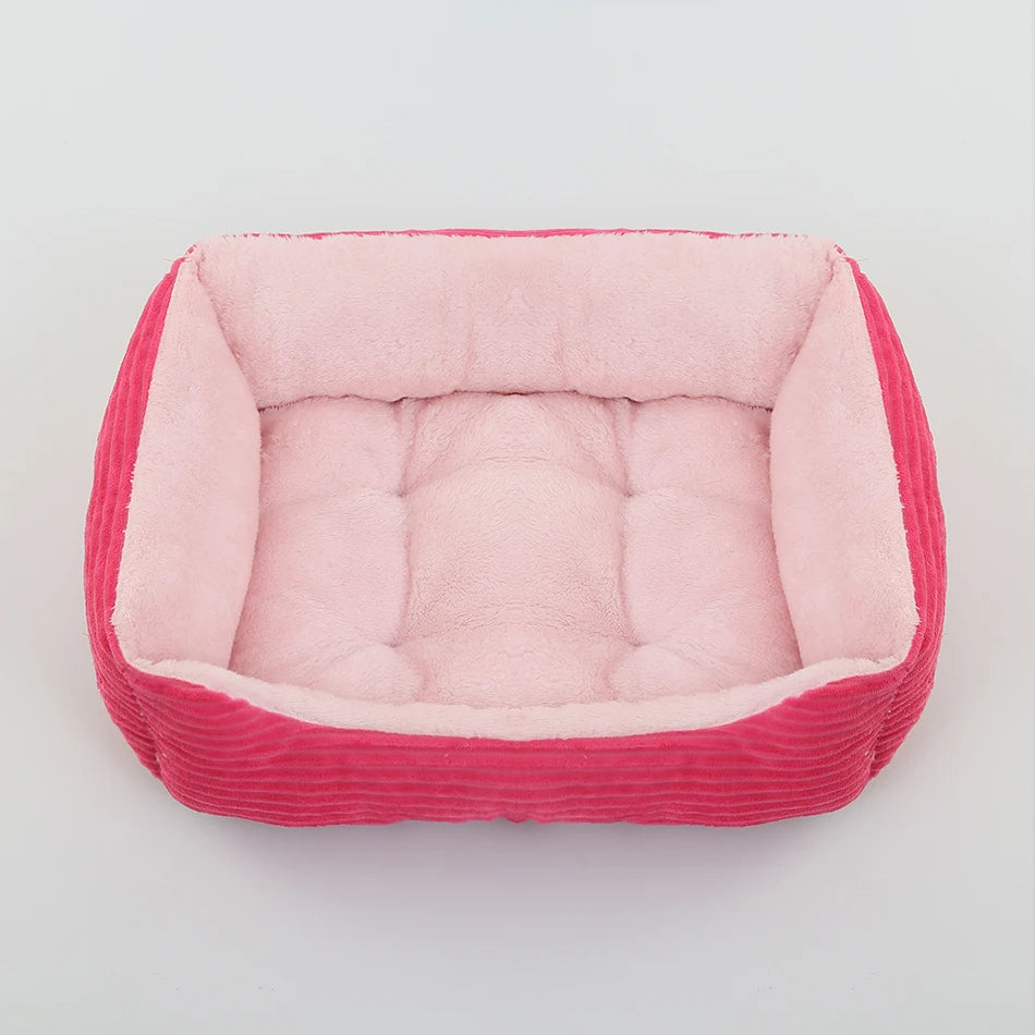 Bed for Dog Cat Pet Square Plush Kennel Medium Small Dog Sofa Bed Cushion Pet Calming Dog Bed House Pet Supplies Accessories