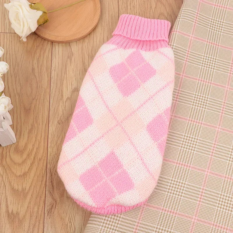 S-2XL Turtleneck Cat Sweater Knitted Jumper Cat Christmas Sweater for Cats Small Dogs Winter Sphinx Cat Clothes Pet Costumes