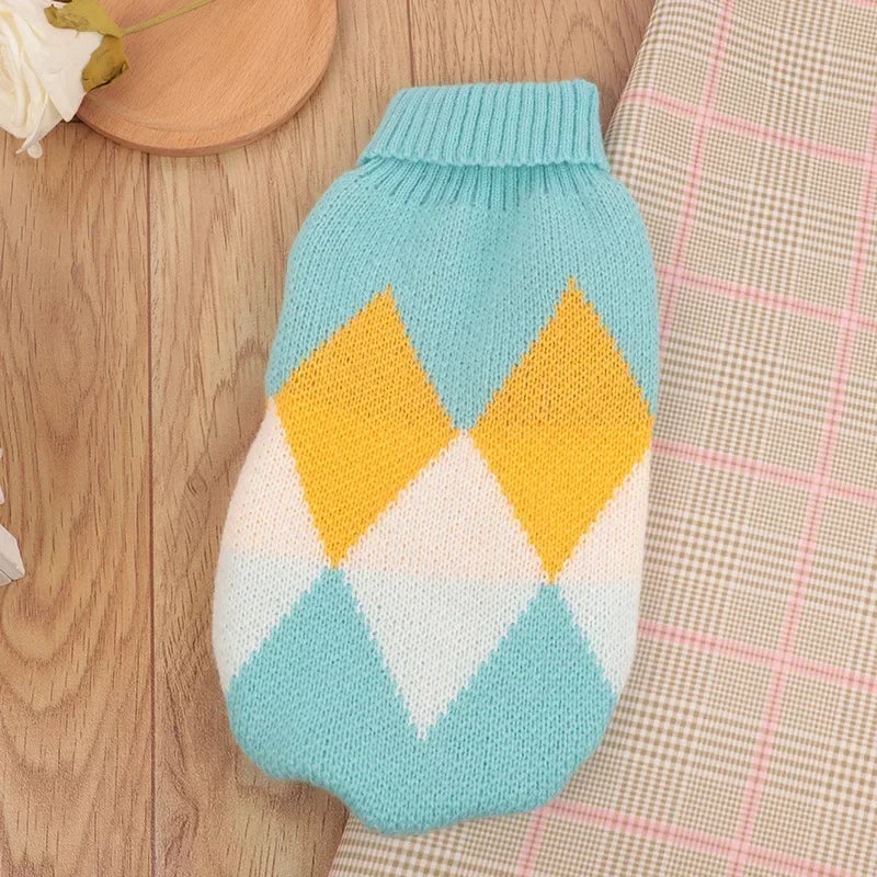 S-2XL Turtleneck Cat Sweater Knitted Jumper Cat Christmas Sweater for Cats Small Dogs Winter Sphinx Cat Clothes Pet Costumes