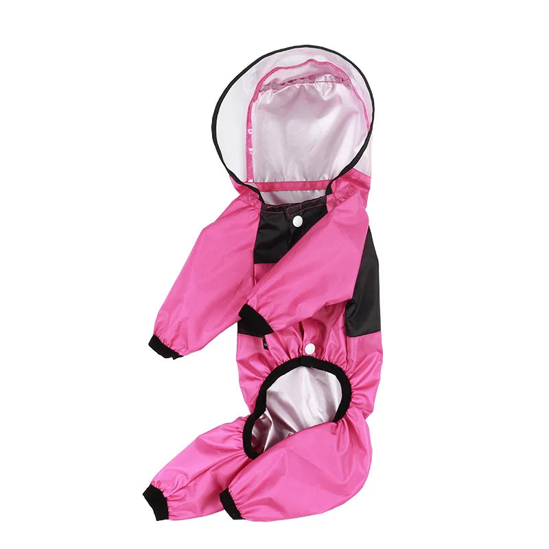 Pet Dog Raincoat, All-season Transparent PU Waterproof Clothing, All-season Pet Four-legged Clothing