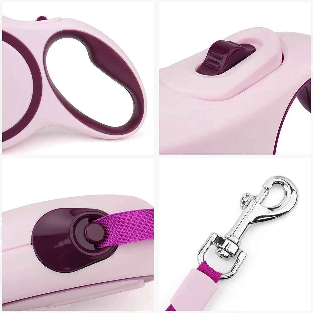 3m 5m Dog Leash Strong Nylon Puppy Lead For Small Medium Large Dogs Cats Automatic Retractable Durable Pet Supplies