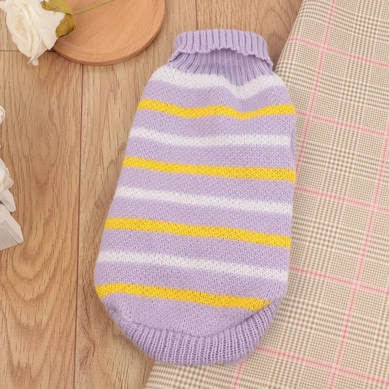 S-2XL Turtleneck Cat Sweater Knitted Jumper Cat Christmas Sweater for Cats Small Dogs Winter Sphinx Cat Clothes Pet Costumes