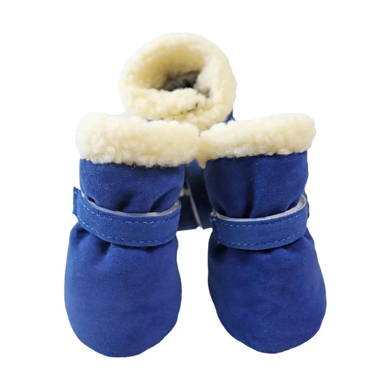 4pcs Waterproof Winter Pet Dog Shoes Anti-slip Rain Snow Boots Footwear Thick Warm For Small Cats Dogs Puppy Dog Socks Booties