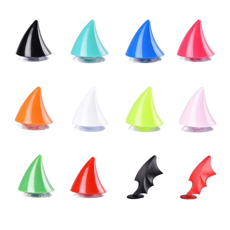 2pcs Universal Helmet Cat Ears Decoration Moto Electric Car Driving Styling Cute Cat Ears Stickers Decor Helmet Accessories