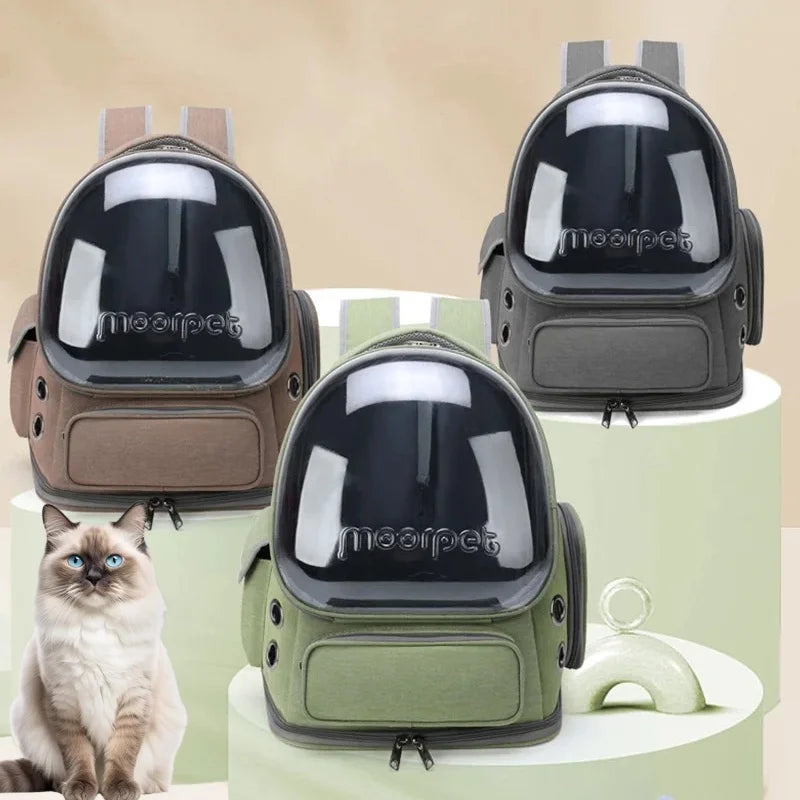 Transparent Pet Cat Carrier Bag Outdoor Travel Backpack for Cats Small Dogs Breathable Cat Carrying Bag Pet Supplies Transparent