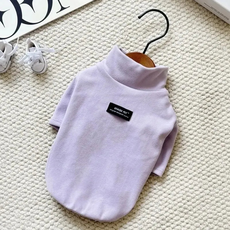 2025 Dog Clothes Cute Dog Hoodies Thin Autumn Winter Dog Coat with D-Ring Striped Print Puppy Sweatshirt Cat Jacket Pet Apparel