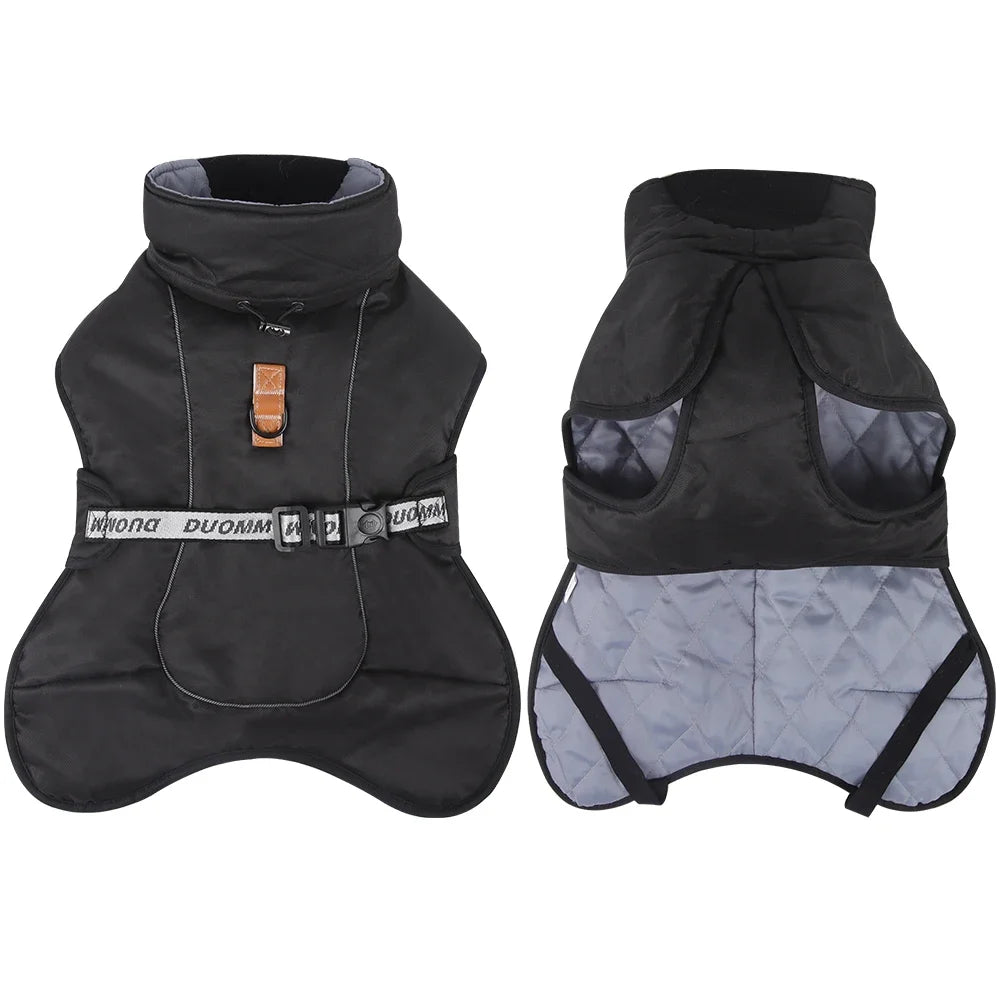 Big Dog Jacket Windproof Winter Warm Dog Clothes for Medium Large Dogs Labrador Coat Golden Retriever Costume Pitbull Outfits
