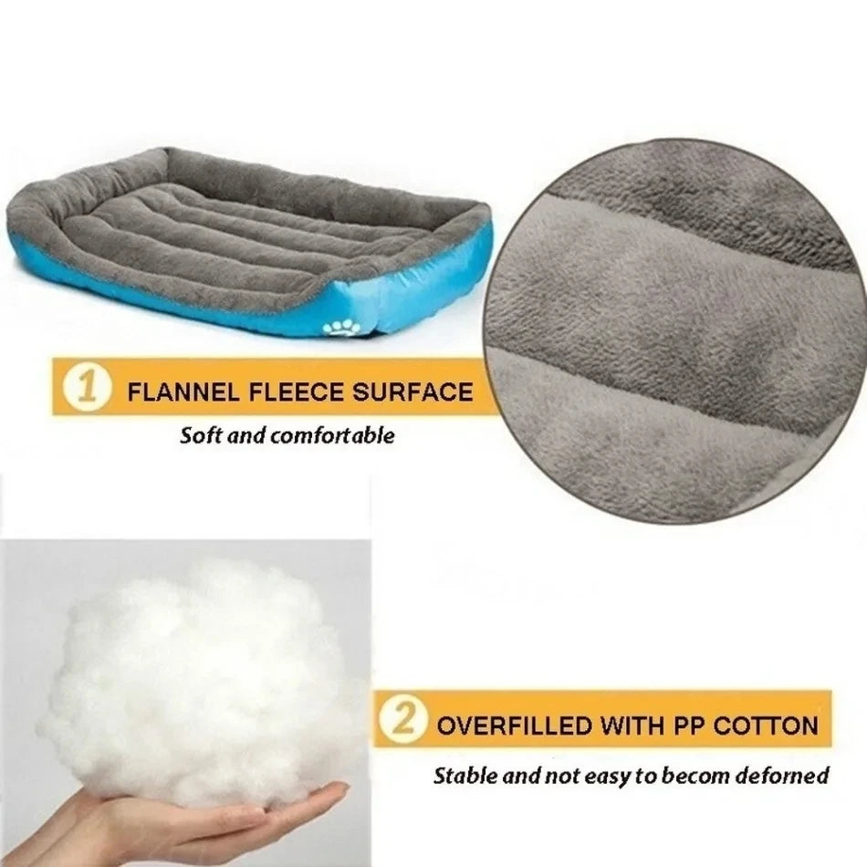 Square Large Dog Bed Soft Cat Sleeping Mat Warm Basket for Dog Waterproof Pet House for Small Dog Cushion Cat