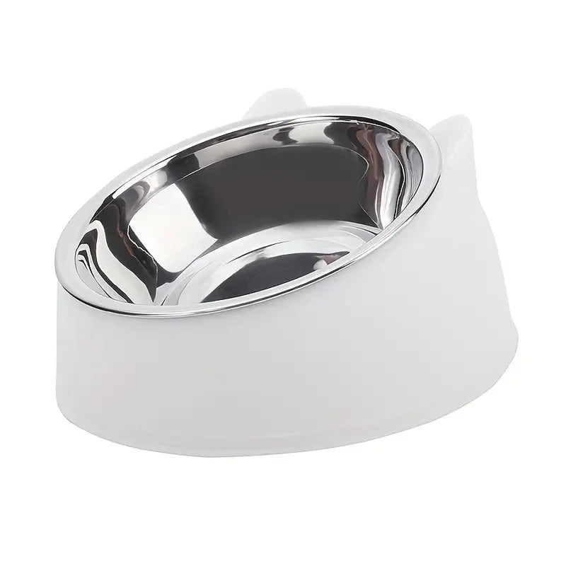 100ML Cat Dog Bowl 15 Degrees Raised Non Slip Puppy Base Food Drinking Water Feeder Tilt Safeguard Neck Pet Accessories