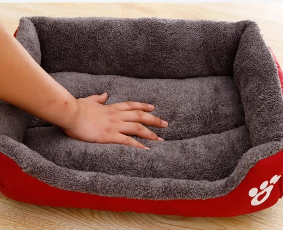 Square Large Dog Bed Soft Cat Sleeping Mat Warm Basket for Dog Waterproof Pet House for Small Dog Cushion Cat