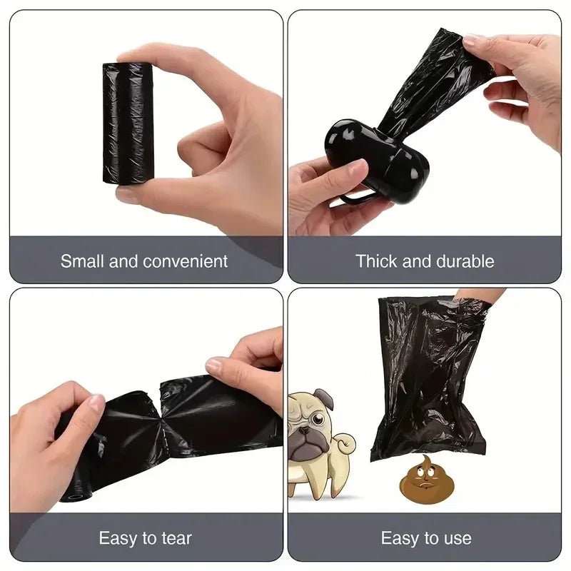 5-10Roll Pet Supplies Dog Poop Bags Strong Thick Leakproof Waste Refuse Cleanup Puppy Cat Pooper Scooper Bag Rolls Outdoor Clean