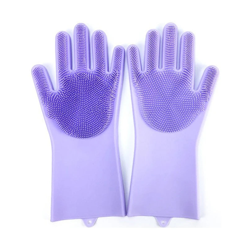 Pet Grooming Cleaning Gloves Dog Cat Bathing Glove Shampoo Gel Scrubber Magic Cleanner Sponge Soft Silicon Hair Removal Glove