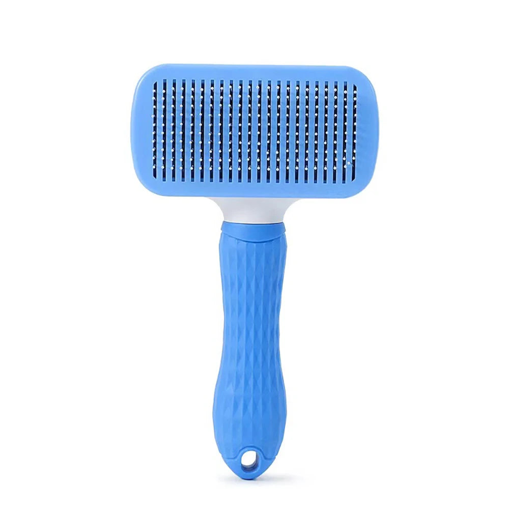 Pet Grooming Massage Brush Hair Cleaning Brush One Click Cleaning Removes Tangles Loose Hair For Short Or Long Hair Cats And Dog