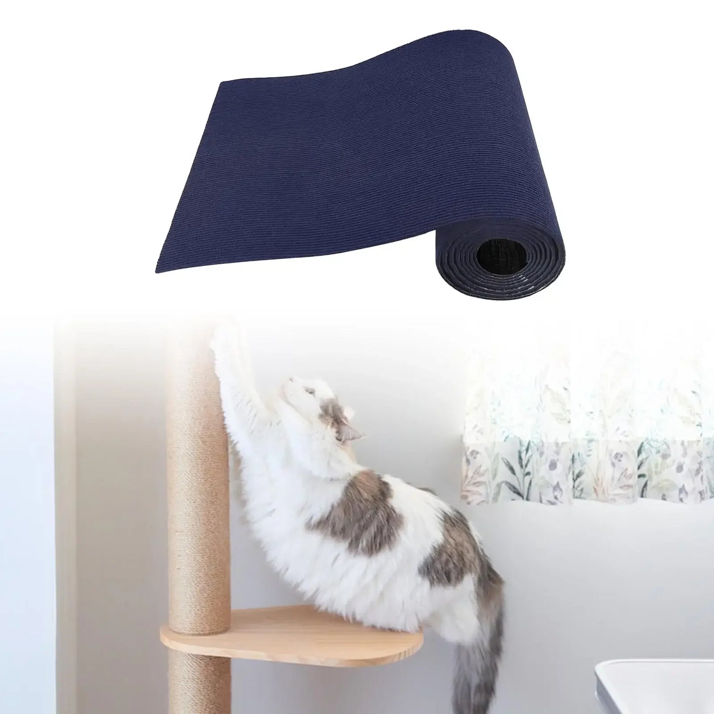 40*200cm Wall Self-Adhesive Anti Cat Scratch Sofa DIY Cats Scratch Protection Paws Sharpen Trimmable Carpet Cats Scratch Board
