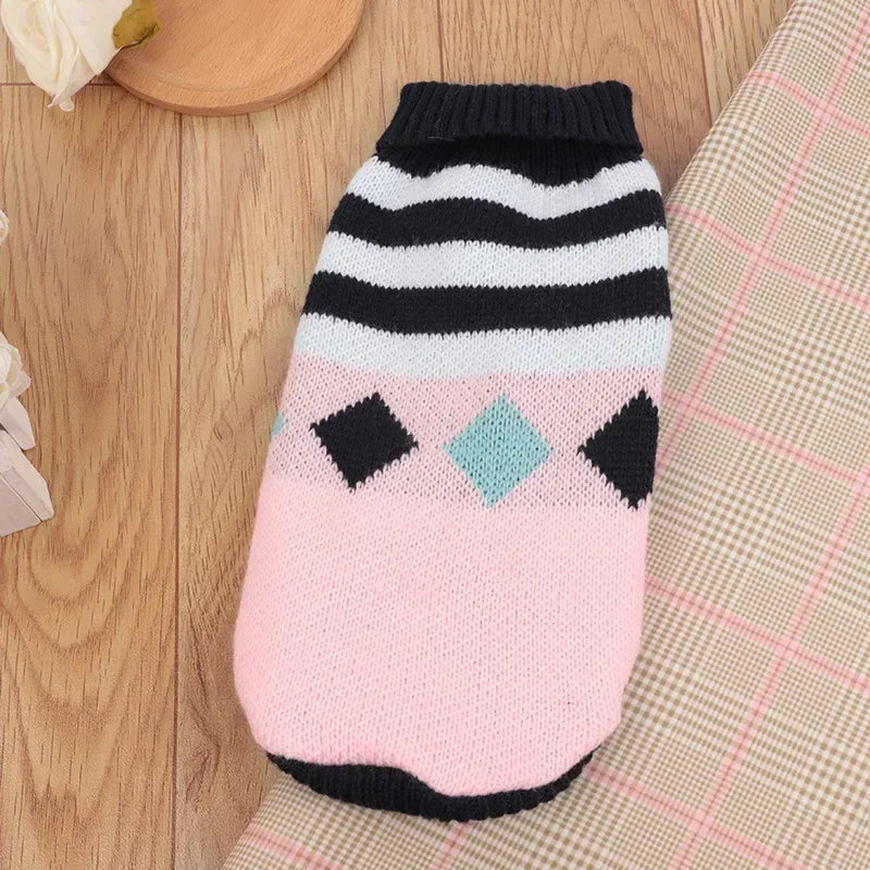 S-2XL Turtleneck Cat Sweater Knitted Jumper Cat Christmas Sweater for Cats Small Dogs Winter Sphinx Cat Clothes Pet Costumes