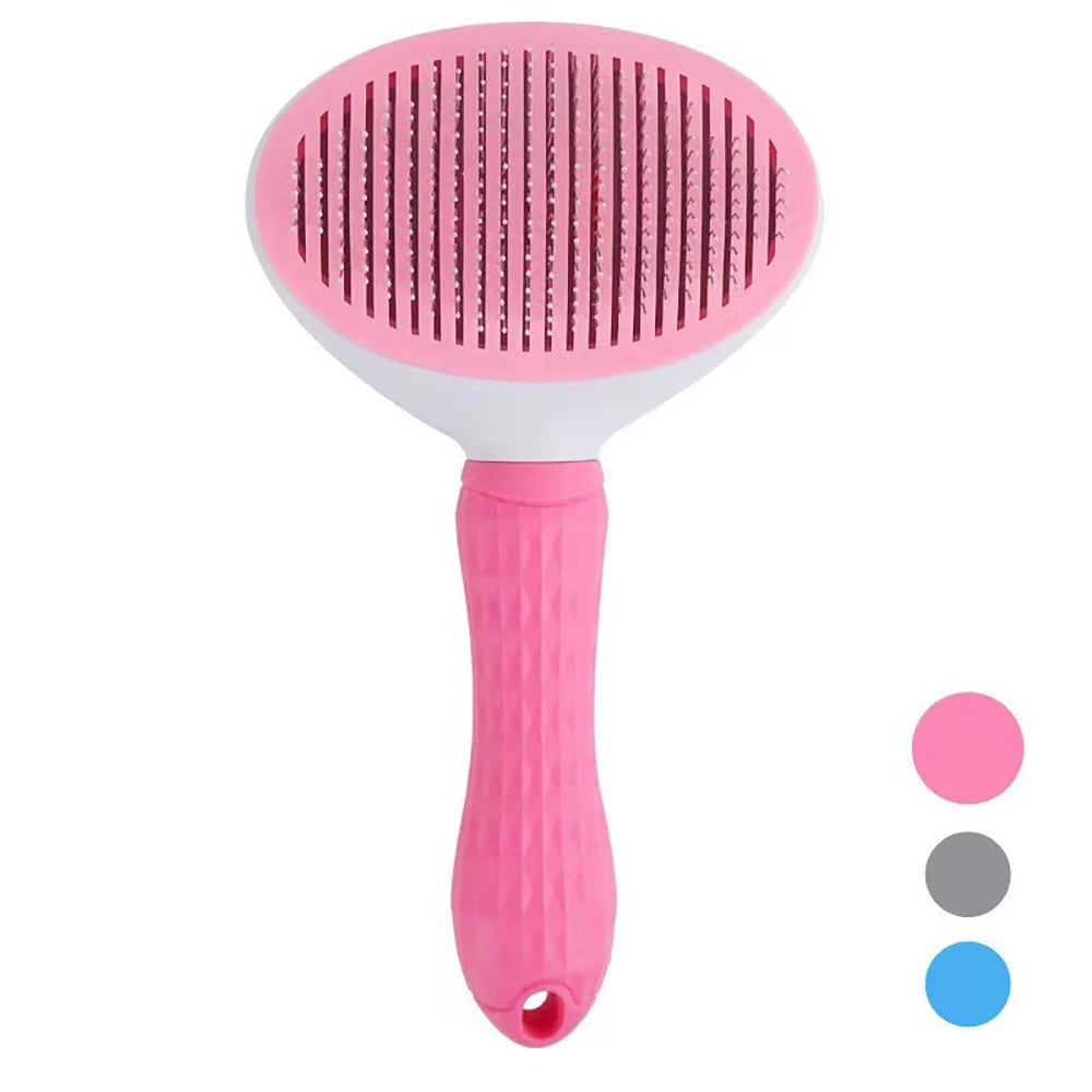 Pet Grooming Massage Brush Hair Cleaning Brush One Click Cleaning Removes Tangles Loose Hair For Short Or Long Hair Cats And Dog