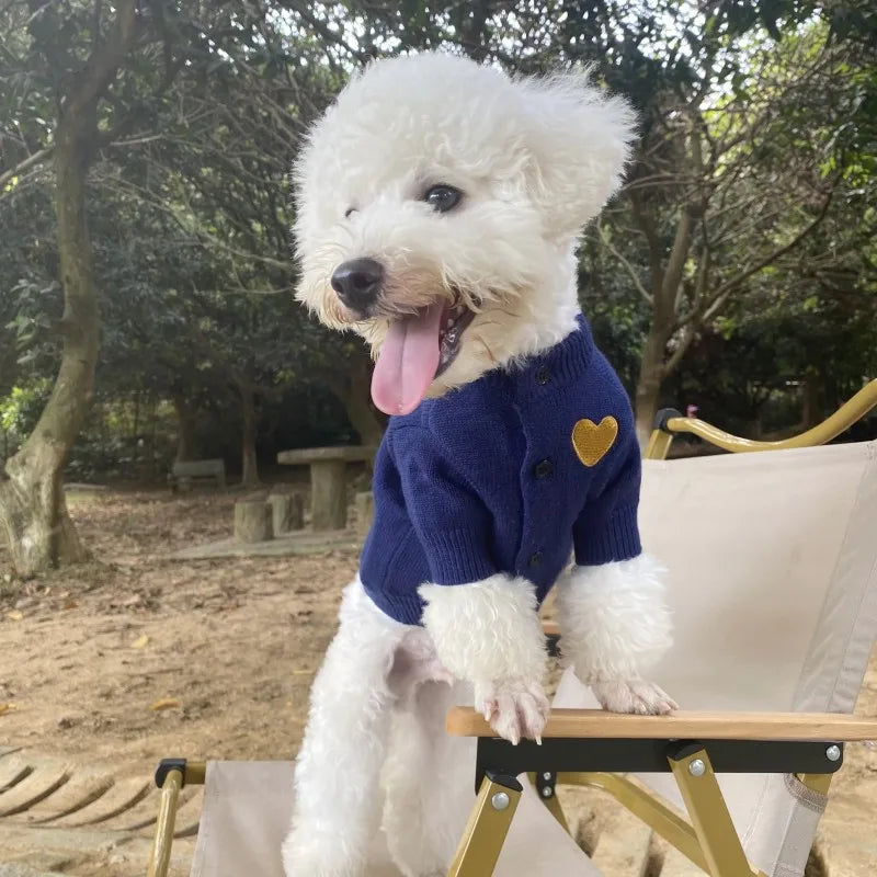 1PC Pet Clothing Spring and Autumn Dog warm Hoodie Love Sweater Suitable for Small and Medium sized Dogs cat pet