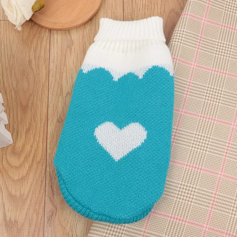 S-2XL Turtleneck Cat Sweater Knitted Jumper Cat Christmas Sweater for Cats Small Dogs Winter Sphinx Cat Clothes Pet Costumes
