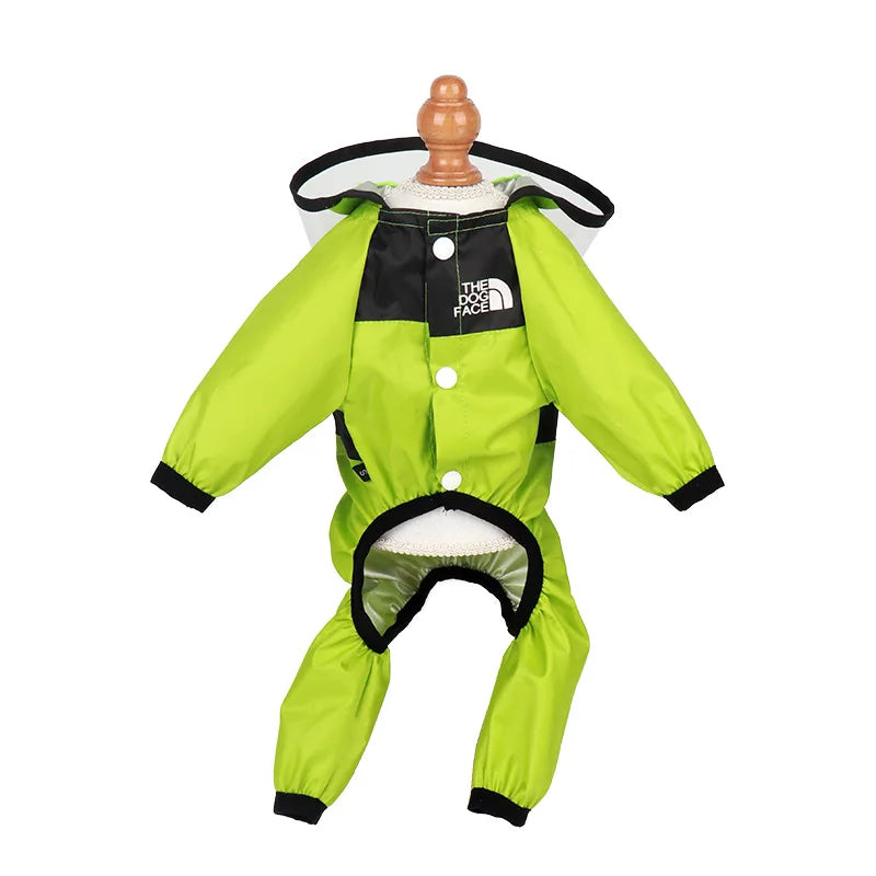 Pet Dog Raincoat, All-season Transparent PU Waterproof Clothing, All-season Pet Four-legged Clothing