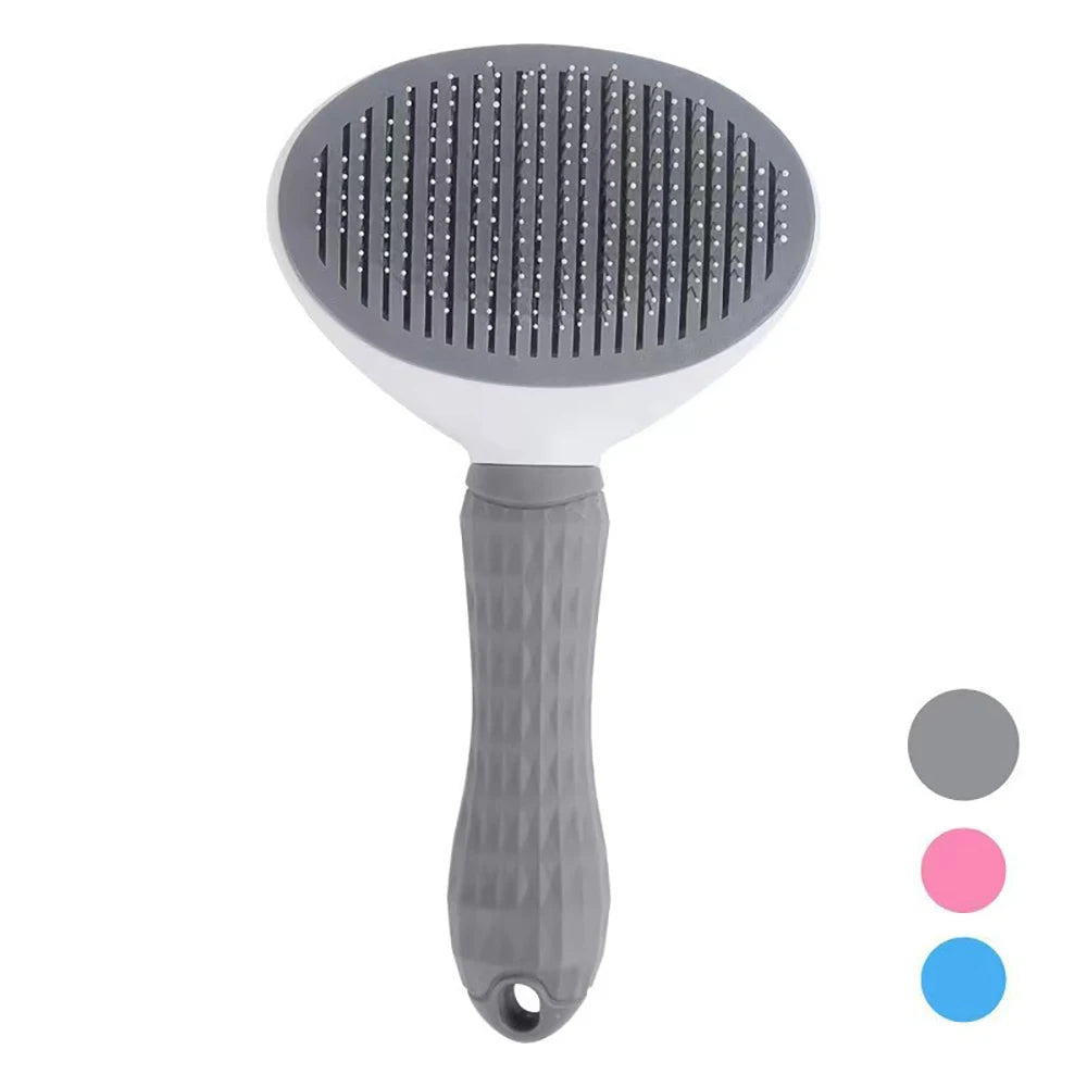 Pet Grooming Massage Brush Hair Cleaning Brush One Click Cleaning Removes Tangles Loose Hair For Short Or Long Hair Cats And Dog