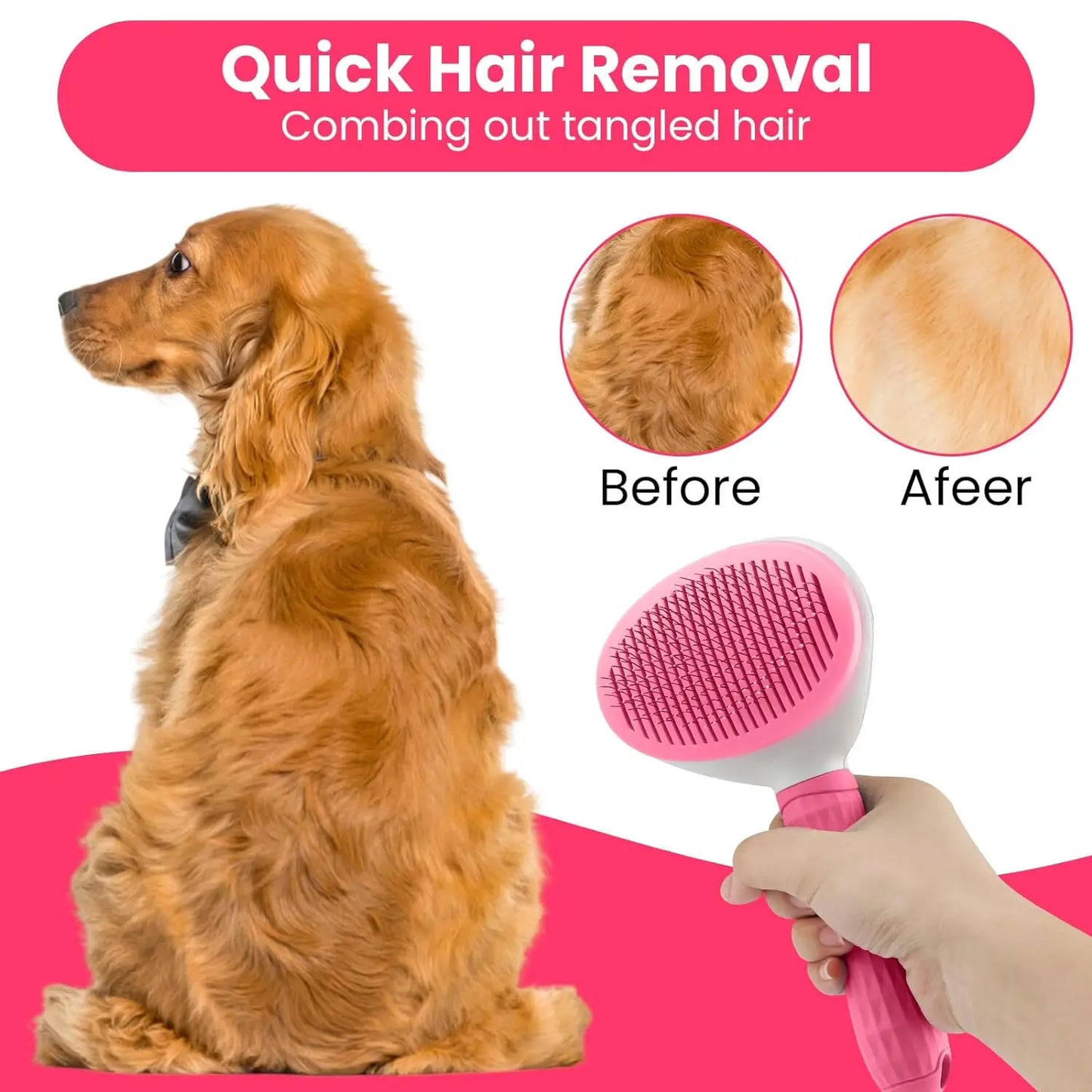 2 Pcs Dog Cat Brush Accessories Pet Hair Comb For Dogs Cats Remove Pet Hairs Lint Supplies Pets Grooming Hair Products Accessory