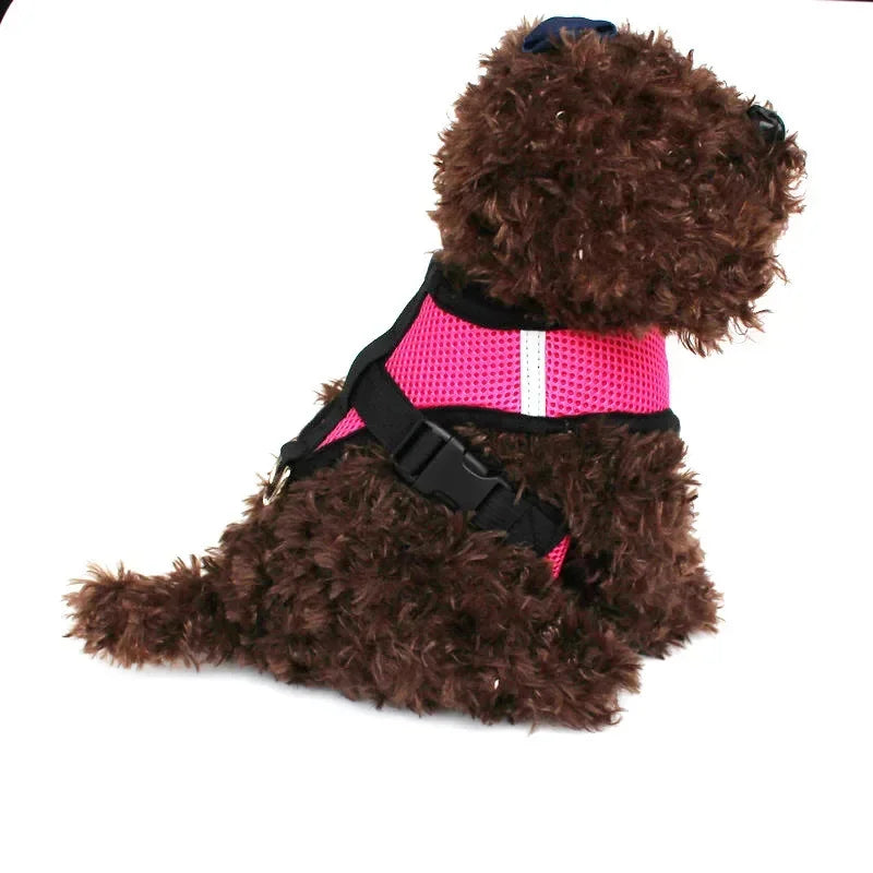 Cat Dog Adjustable Harness Vest Walking Lead Leash For Puppy Dogs Collar Polyester Harness For Small Medium Dog Cat Accessories