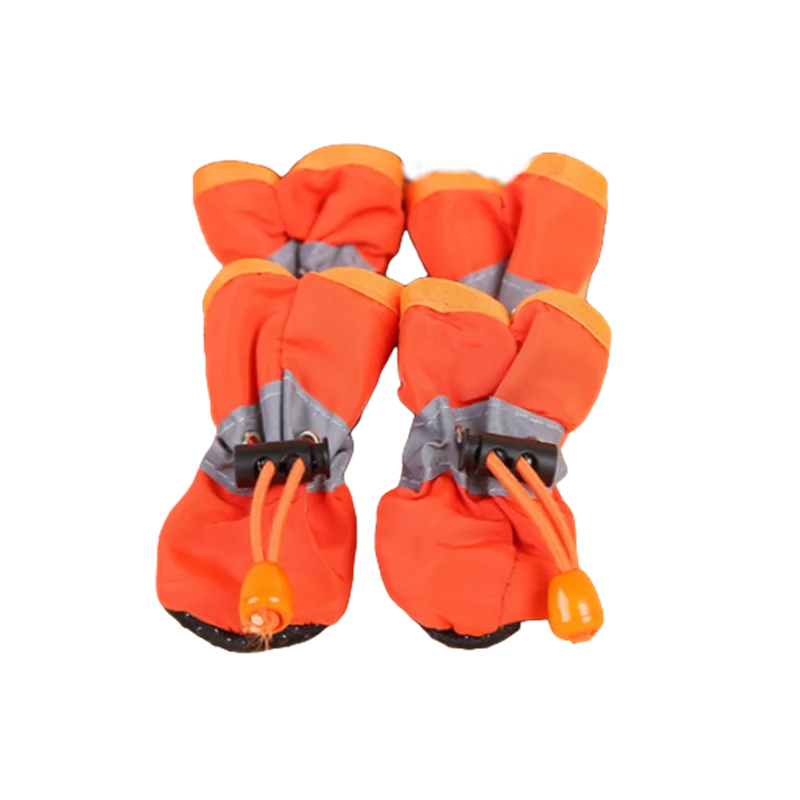 4pcs/set Waterproof Pet Dog Shoes Anti-slip Rain Boots Footwear for Small Cats Dogs Puppy Dog Pet Booties Pet Paw Accessories