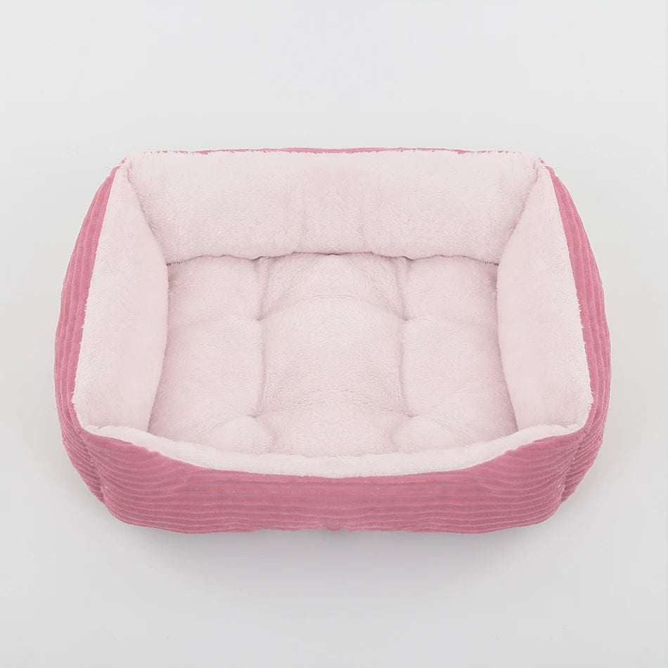 Bed for Dog Cat Pet Square Plush Kennel Medium Small Dog Sofa Bed Cushion Pet Calming Dog Bed House Pet Supplies Accessories