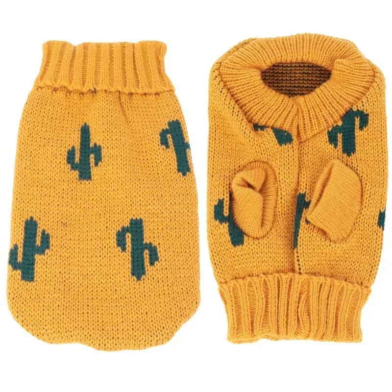 S-2XL Turtleneck Cat Sweater Knitted Jumper Cat Christmas Sweater for Cats Small Dogs Winter Sphinx Cat Clothes Pet Costumes