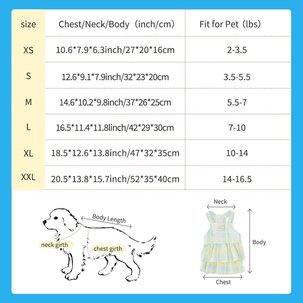 Girl Dog Dresses Pet Princess Dress Puppy Clothes For Small Medium Large Dogs Outdoor Skirt For Puppy Cute Pet Outfit Apparel