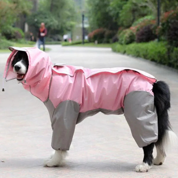 Dog Raincoat Clothes Waterproof Rain Jumpsuit For Big Medium Small Dogs Golden Retriever Outdoor Pet Clothing Coat