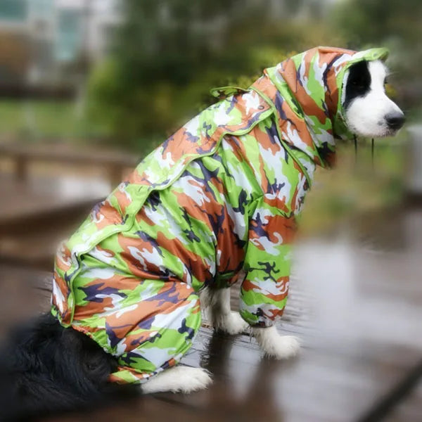 Dog Raincoat Clothes Waterproof Rain Jumpsuit For Big Medium Small Dogs Golden Retriever Outdoor Pet Clothing Coat
