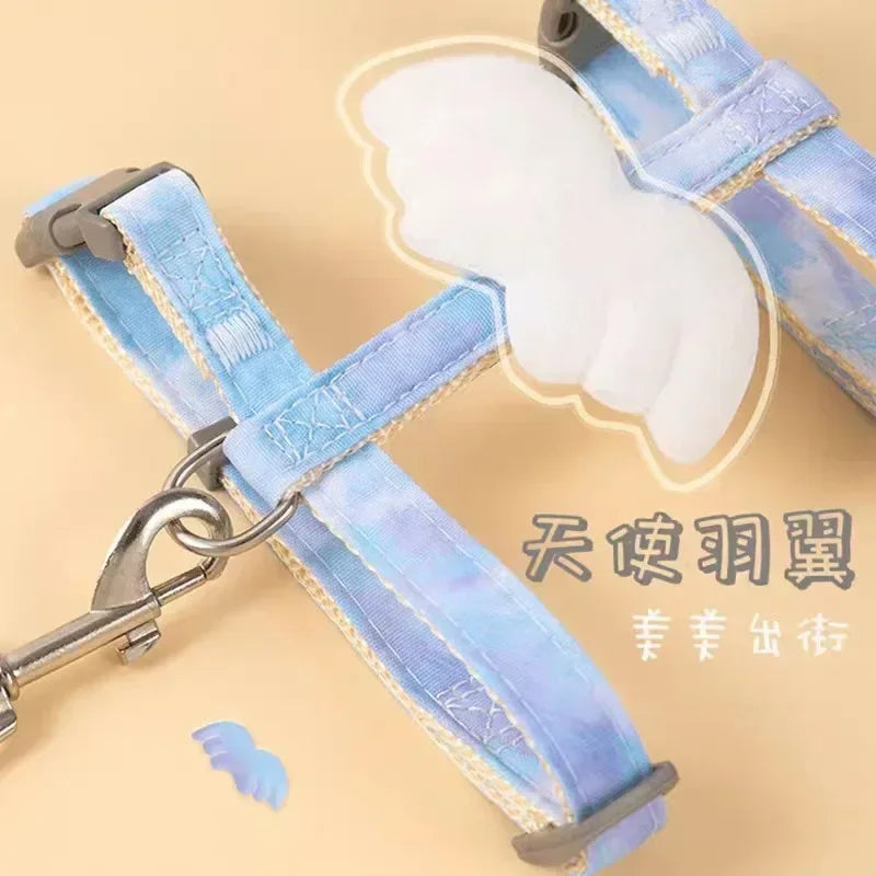 고양이 Cute Cartoon Cat Harness Walking Pet Harnesses and Leash Set for Cats Gatos Kitten Garfield mascotas Accessories Supplies