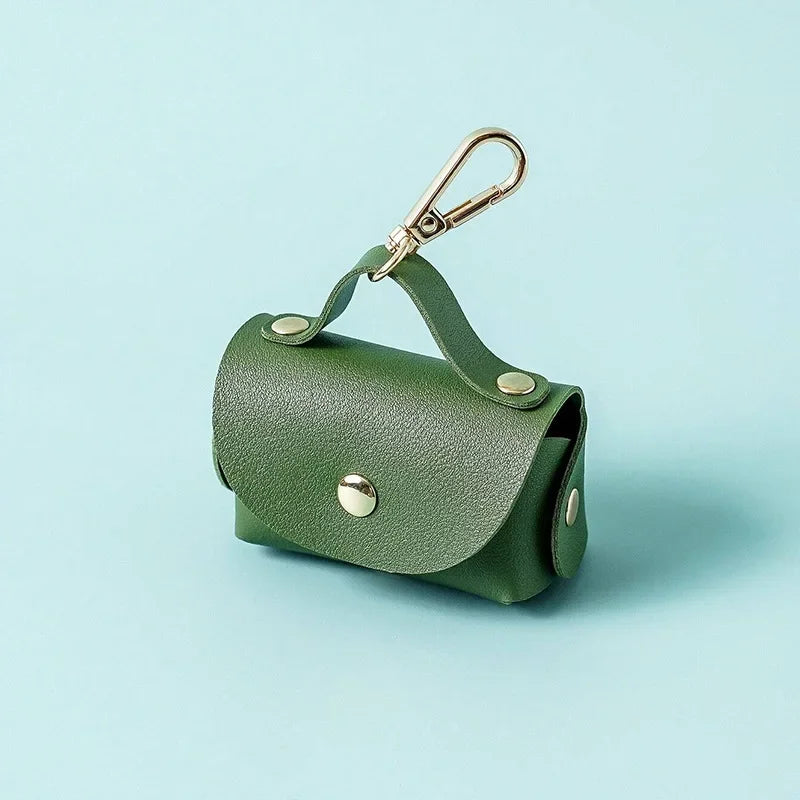 Dog Poop Garbage Bag Dispenser Portable Leather Dog Pooper Scoopers Bag Outdoor Walking Pet Supplies