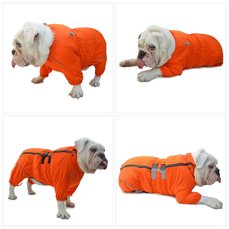 Dog Raincoat Waterproof Pet 4 Legs Raincoat Clothes For Bulldog Corgi Rain Coat Small Medium Large Dogs Jumpsuit Dogs Overalls