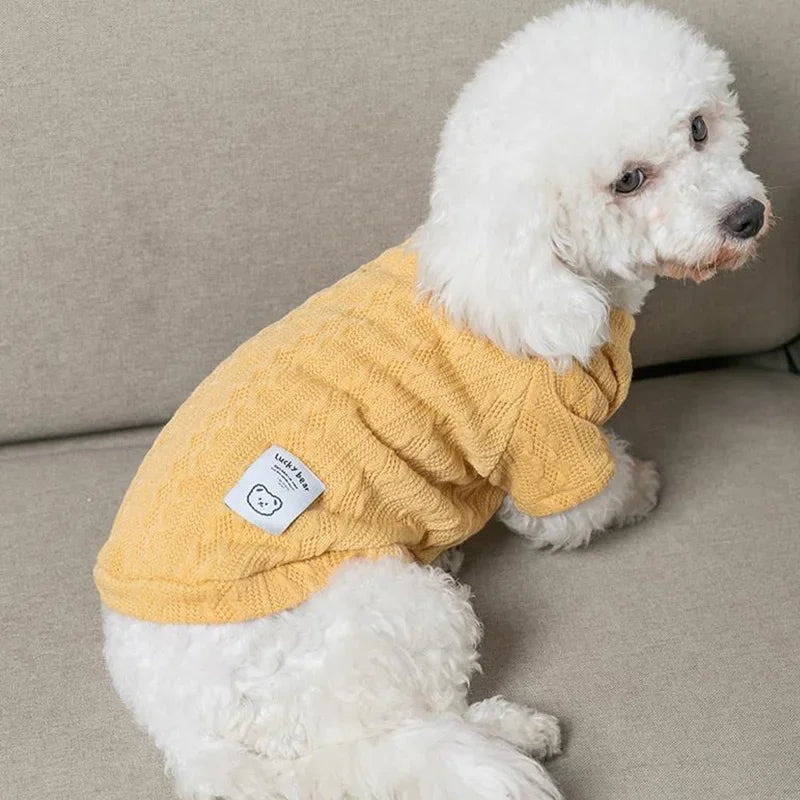 Dog Knitted Sweater Warm Puppy Clothes for Small Dogs Cats Vest Pet Clothing Chihuahua Apparel French Bulldog Costume Pug Coat