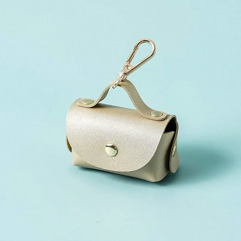 Dog Poop Garbage Bag Dispenser Portable Leather Dog Pooper Scoopers Bag Outdoor Walking Pet Supplies