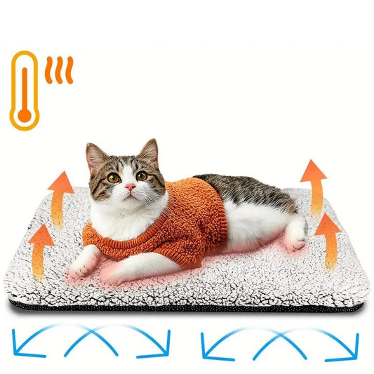 Self-Heating Pet Pads Blanket Puppy Pad Warm Cushion Mat for Cats Dogs Washable Pets with Thermal Body Heat Reflecting Core Pad