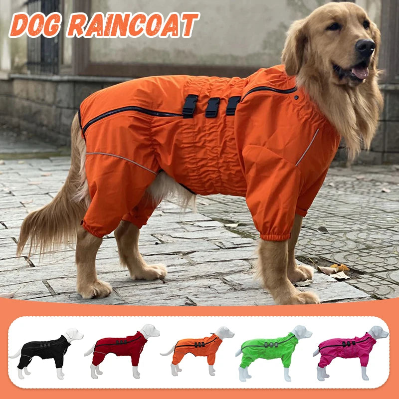 Dog Raincoat Waterproof Pet 4 Legs Raincoat Clothes For Bulldog Corgi Rain Coat Small Medium Large Dogs Jumpsuit Dogs Overalls