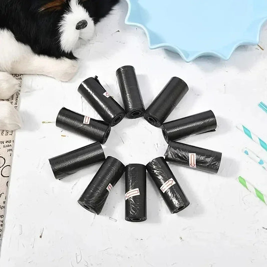 5-10Roll Pet Supplies Dog Poop Bags Strong Thick Leakproof Waste Refuse Cleanup Puppy Cat Pooper Scooper Bag Rolls Outdoor Clean